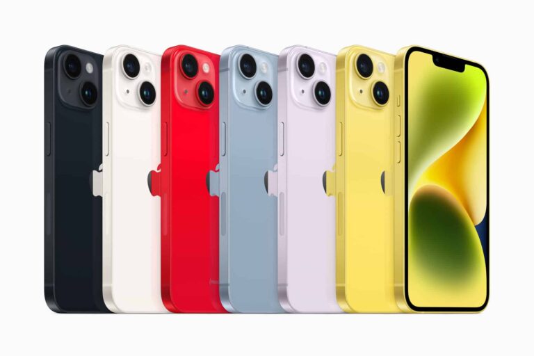 The iPhone 14 in Yellow