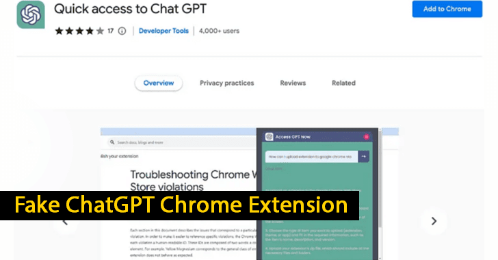 Fake ChatGPT Chrome Extension with Thousands of Installs