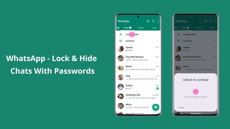 Now you Can Lock & Hide Chats