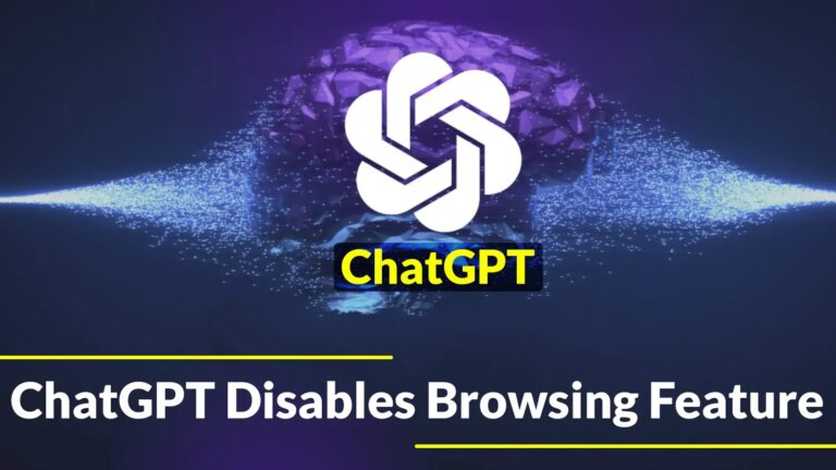 ChatGPT Disables the Browsing Feature