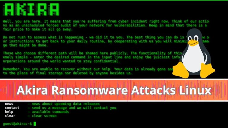 Akira Ransomware Expands to Linux with In-built Tor Website