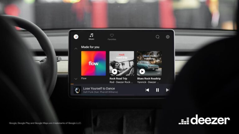 Deezer launches its new Android Automotive app