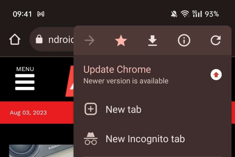 Chrome for Android has an annoying red arrow bug