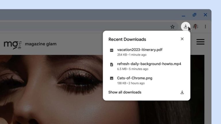 Google redesigned Chrome downloads on the web