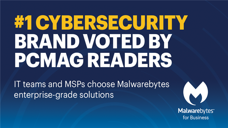 PCMag ranks Malwarebytes #1 cybersecurity vendor