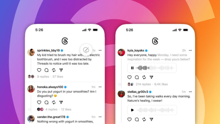 Threads rolls out a free edit button for all, plus voice posts and replies