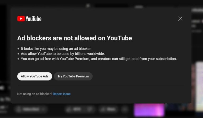 YouTube Takes on Ad Blockers with Warning Pop-Ups