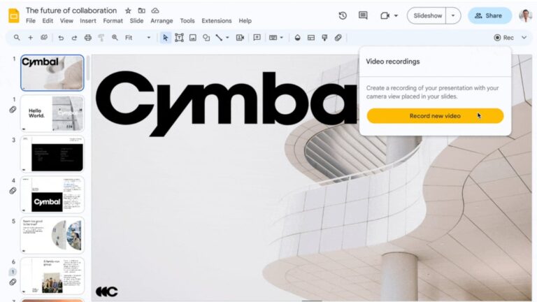 Google Slides update adds recording feature