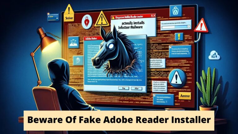 Disguised Adobe Reader Installer That Install Infostealer Malware