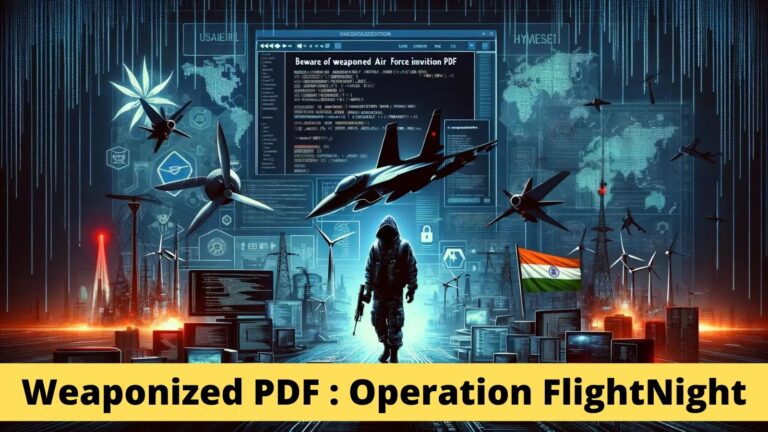 Beware Of Weaponized Air Force invitation PDF Targeting Indian Defense And Energy Sectors