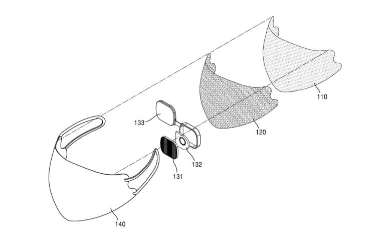 Samsung patents an electronic face mask with air purification tech