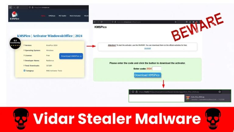 Beware of Fake KMSPico Activators that Deliver Vidar Stealer Malware