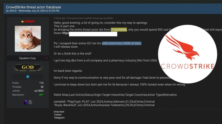 Threat Actors Claiming Leak of IOC list with 250M Data, CrowdStrike Responded